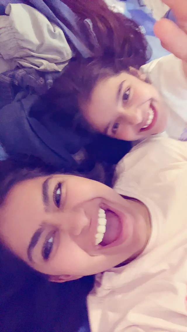 Playful selfie together