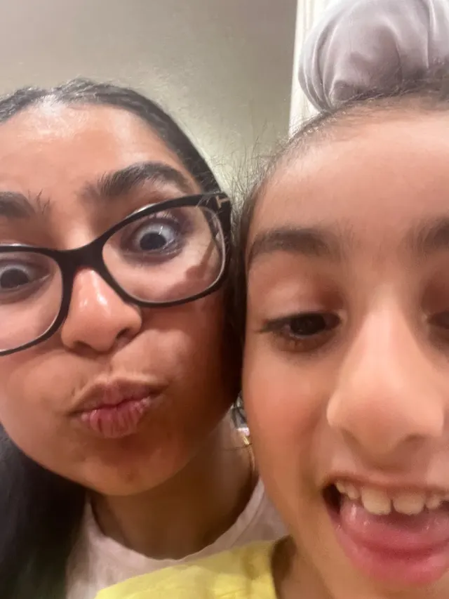 Silly faces with glasses